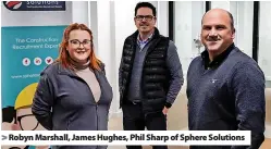  ?? ?? > Robyn Marshall, James Hughes, Phil Sharp of Sphere Solutions