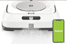  ??  ?? Washing floors becomes much easier when a robot comes to the rescue and does all the dirty work. Braava jet m6, $600, iRobot.ca