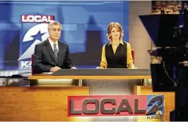  ?? Houston Chronicle file ?? Bill Balleza co-anchors the Channel 2 (KPRC) newscast with Dominique Sachse. His contract expires in 2021, 50 years after he began as a TV news reporter.