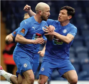  ?? Www.mphotograp­hic.co.uk ?? ●●Paddy Madden celebrates his late leveller