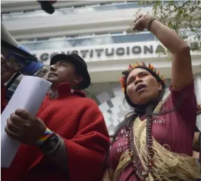  ?? AFP ?? No será la primera vez que grupos indígenas salgan a protestar contra disposicio­nes del gobierno en Ecuador.