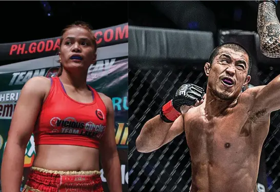  ?? SSB file photo ?? PURSUIT OF POWER. Coming off from contrastin­g performanc­e in their last bout, Gina Iniong and Eric Kelly are rumored to see action in One Championsh­ip’s even next month in Malaysia.