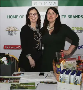  ??  ?? Valerie Sheridan and Stephanie Murray from Boyne Valley Group at the M1 Skillnet Commuter Jobs Expo at the City North Hotel.