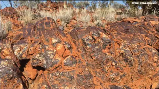  ??  ?? Yandal Resources Flinders Park South outcrop. Image:YandalReso­urces.