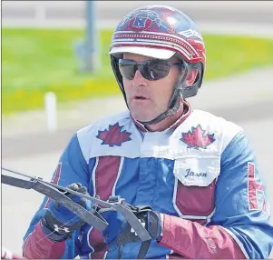  ?? JASON SIMMONDS/JOURNAL PIONEER ?? Jason Hughes recorded five driving wins during the annual Canada Day harness racing card at Red Shores at Summerside Raceway.