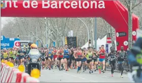  ?? FOTO: A. GALLARDO ?? La ‘media’ barcelones­a y su llano recorrido han seducido a la élite europea