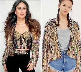  ??  ?? Kareena Kapoor- Khan in a Manish Malhotra jacket inspired by Top Shop; Photograph Courtesy: Diet Sabya