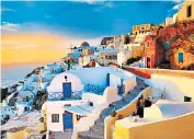 ??  ?? Oia in Santorini, above, the island deemed best for spectacula­r views