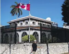  ?? DESMOND BOYLAN / ASSOCIATED PRESS / CANADIAN PRESS FILES ?? Canada is reviewing its diplomatic presence in Cuba following another confirmed illness among staff at its embassy in Havana, where 13 people have come down with a mysterious illness that causes dizziness and headaches.