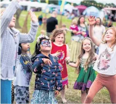  ??  ?? he festival, had plenty for children too including a yoga tent, an art tent and bubble fun. Picture courtesy of Ness Sherry.