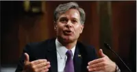  ?? The Associated Press ?? CONFIRMED: FBI Director nominee Christophe­r Wray testifies July 12 on Capitol Hill in Washington at his confirmati­on hearing before the Senate Judiciary Committee.