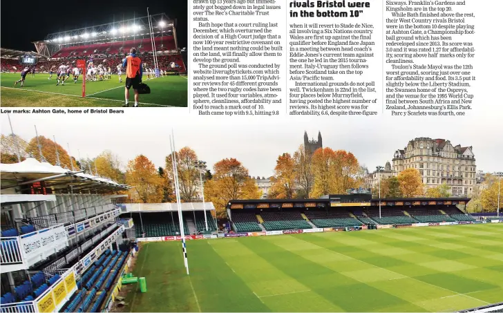  ?? ?? Low marks: Ashton Gate, home of Bristol Bears