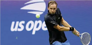  ?? Picture: USA TODAY Sports ?? Daniil Medvedev hits a backhand against Yibing Wu on day five of the 2022 US Open at USTA Billie Jean King Tennis Center.