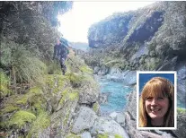  ?? PHOTOS: SUPPLIED ?? Practice makes perfect . . . Sarah Bryant runs above the Toaroha River, on the West Coast, in training for the Coast to Coast endurance event.