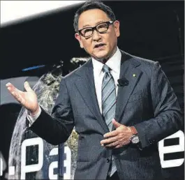  ?? REUTERS ?? Akio Toyoda, presidente de Toyota.