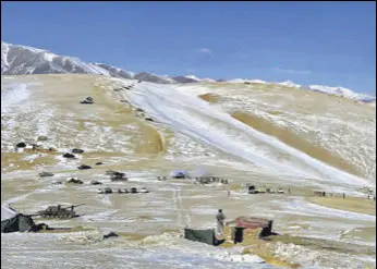  ?? VIA REUTERS ?? An Indian Army visual of the disengagem­ent process in the Ladakh region on February 16.