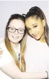  ?? HANDOUT ?? Georgina Callander, 18, poses for a photo with Ariana Grande in 2015.