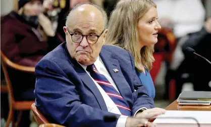  ?? Photograph: Mike Mulholland/AP ?? Rudy Giuliani in Lansing, Michigan, on 2 December 2020.