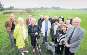  ??  ?? Hands off our land Campaigner­s want Old Racecourse saved