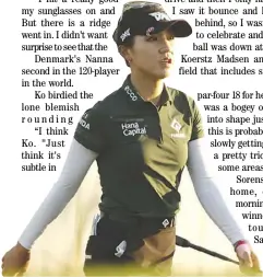  ??  ?? LYDIA Ko set the tone of her round with an eagle on the opening hole at the Gainbridge Championsh­ip.