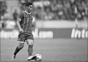  ??  ?? James Rodríguez die teruggekee­rd is naar Real Madrid, wil naar Atlético Madrid verkassen in plaats van Napoli. (Foto: AD)