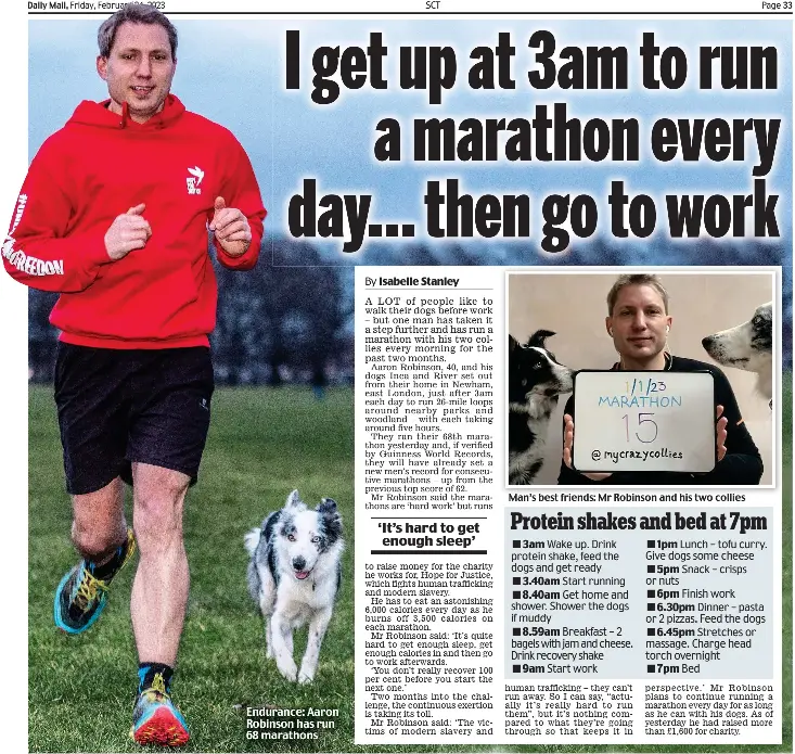 I get up at 3am to run a marathon every day... then go to work