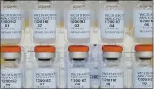  ?? JOHNSON & JOHNSON ?? Vials of the Janssen COVID-19 vaccine in the United States. Johnson & Johnson’s single-dose vaccine protects against COVID-19, according to an analysis by U.S. regulators on Wednesday.