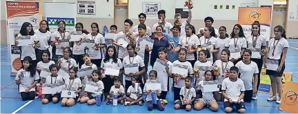  ??  ?? Annual tournament prize giving of Deepika Badminton Academy