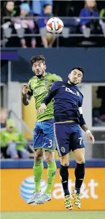  ?? ELAINE THOMPSON/ THE ASSOCIATED PRESS ?? The Whitecaps started the playoff - positionin­g craziness by beating Seattle 1- 0 on Friday. The win left them within striking distance of fourth- place FC Dallas.