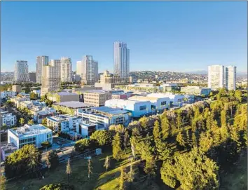  ?? Fox Corp. ?? A RENDERING shows the expanded Fox Studio Lot in Century City. The lot currently has 96 buildings with a combined total of 1.8 million square feet. The planned developmen­t would add 1.6 million square feet.