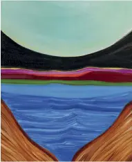  ??  ?? SOPRA.
“The Tower”, c. 1955, una personalis­sima interpreta­zione dei tarocchi della surrealist­a inglese Leonora Carrington (1917-2011).
A SINISTRA. “Untitled”, 2021, uno degli ipnotici, luminosi dipinti a olio dell’artista brasiliana Marina Perez Simão.