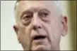 ?? MATTHIAS SCHRADER - THE ASSOCIATED PRESS ?? U.S. Secretary of Defense Jim Mattis, shown above, is giving the military chiefs another six months before they begin allowing transgende­r individual­s to enlist in the armed services.