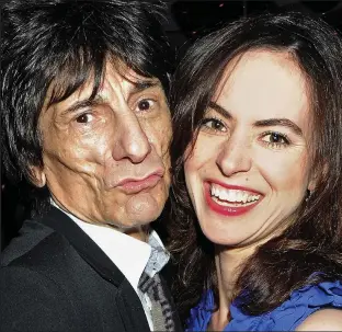  ??  ?? Father to be: Ronnie Wood with third wife Sally Humphreys, 31 years his junior
