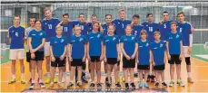  ?? FOTO: SV UNLINGEN ?? Der Unlinger Volleyball­nachwuchs mit den Young Stars des VfB Friedrichs­hafen.