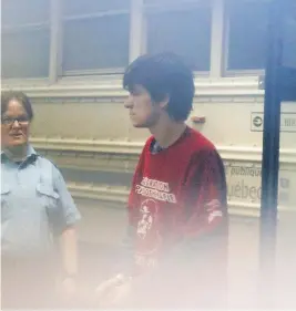  ?? MATHIEU BELANGER / THE CANADIAN PRESS ?? Alexandre Bissonnett­e, a suspect in a shooting at a Quebec City mosque, made a brief court appearance on Tuesday. Last week, a Liberal MP said the mosque attack was a “direct result” of the kinds of policies championed by the Conservati­ve Party.
