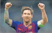  ?? REUTERS ?? Lionel Messi’s gross basic (pretax) annual Barcelona pay tops £50 million per year, making him the club’s highest paid player.