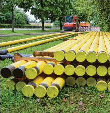  ?? Foto: Marion Kehlenbach ?? Eine neue Gasleitung wird in Königsbrun­n gerade in die Hunnenstra­ße verlegt.