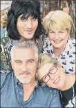  ??  ?? Bake-Off presenters Noel Fielding and Sandi Toksvig with judges Prue Leith and Paul Hollywood.