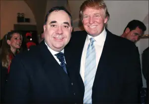  ??  ?? Alex Salmond and Donald Trump at the Dressed to Kilt fashion show in New York in 2006