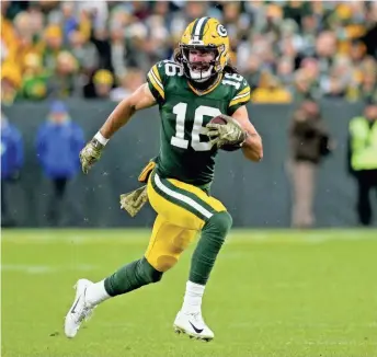  ?? GETTY IMAGES ?? Former UW-Whitewater standout Jake Kumerow ranked ninth on the Green Bay Packers with 12 catches last season.