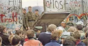  ?? GERARD MALIE/AGENCE FRANCE-PRESSE — GETTY IMAGES ?? The message since the fall of the Berlin Wall in 1989 has generally been one of triumph and hope. Not anymore.