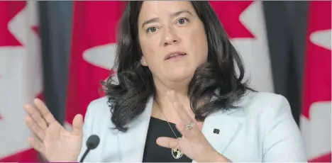  ?? THE CANADIAN PRESS/ADRIAN WYLD ?? Minister of Justice and Vancouver Quadra MP Jody Wilson-Raybould responds to a question last month in Ottawa about assisted dying legislatio­n tabled by the government.