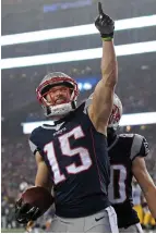  ?? STAFF FILE PHOTO BY MATT STONE ?? ALL SYSTEMS GO? Receiver Chris Hogan, who has been out with a shoulder injury, made the trip to Miami and could return to action tonight against the Dolphins.