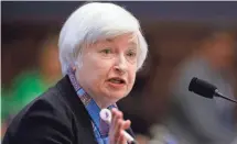  ?? MANUEL BALCE CENETA, AP Chair Janet Yellen left open the possibilit­y of an interest rate hike when the Federal Reserve meets in September. ??