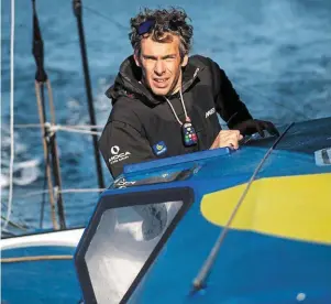  ?? | PHOTO : GUILLAUME SALIGOT / OUEST-FRANCE ?? Charlie Dalin, skipper de l’Imoca Macif.