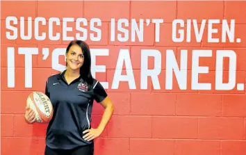  ?? PHOTO COURTESY OF BROCK UNIVERSITY ?? Stefanie Pavlovich is in her second season as head coach of the women's rugby team at Brock University.