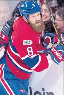  ?? CP PHOTO ?? Jordie Benn, who never played major-junior hockey or at the U.S. college level, has been a pleasant surprise for the Montreal Canadiens.