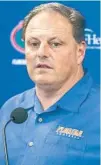  ?? ALAN YOUNGBLOOD/AP ?? UF defensive coordinato­r Todd Grantham is confident the Gators defense can rebound from a historical­ly bad 2020 season.