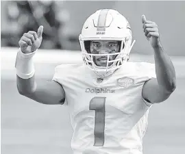  ?? CHARLES TRAINOR JR. ctrainor@miamiheral­d.com ?? Tua Tagovailoa didn’t reveal much about his potential in his first start. Can he deliver a deep pass on the mark? Can he be mobile, durable? Time will tell for the rookie QB.