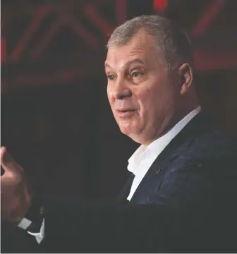  ?? NICK IWANYSHYN/THE CANADIAN PRESS ?? CFL commission­er Randy Ambrosie says the league's partnershi­p with Genius Sports is a way to expand its reach and potentiall­y increase revenue.